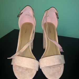Pretty little thing dusty pink heels